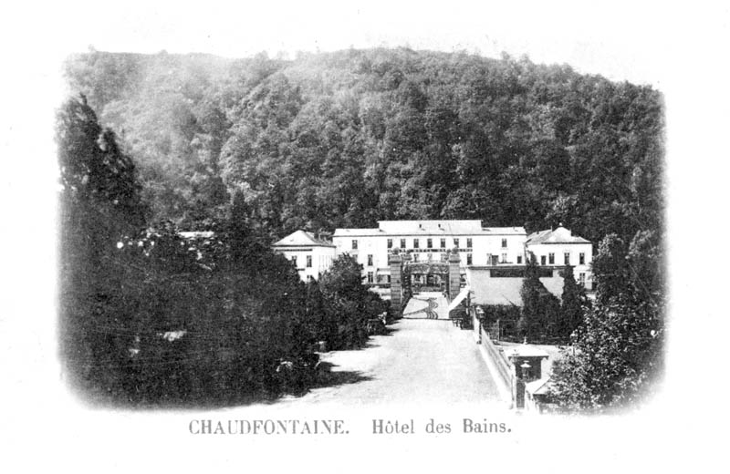 Plan du premier Hotel des bains de Chaudfontaine
