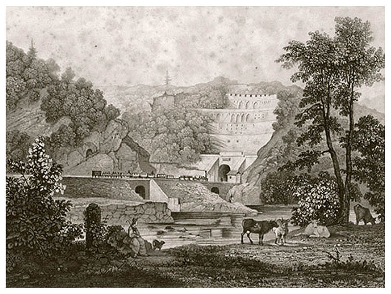 1830 Foppert - Vue du tunnel de Chaudfontaine