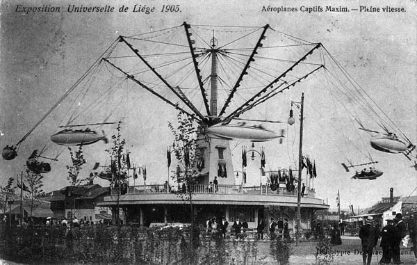 Liege Expo 1905 - Aeroplane captif