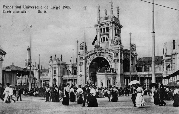 Liege Expo 1905 - Entrée principale et Pavillon de Spa