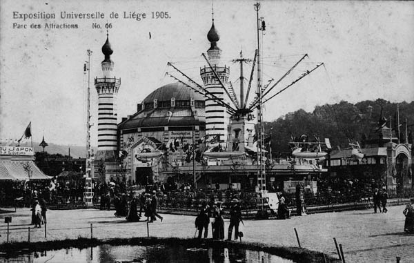 Liege Expo 1905 - Panorama de la Mecque et Aéroplane captif