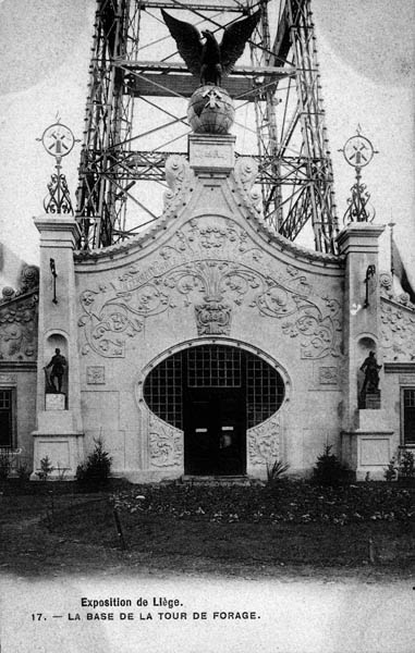 Liege Expo 1905 - Base de la Tour de forage des mines