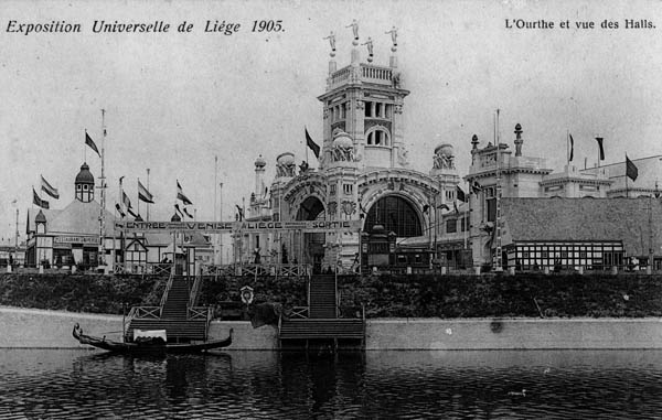 Liege Expo 1905 - Service de Gondole Venise à Liège