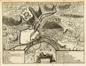 Plans de la ville de Huy - 1702 Gillius Brakel