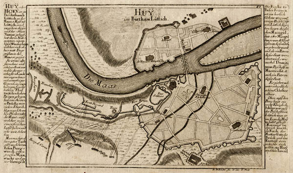 Plans de la ville de Huy - 1705 Bodenehr