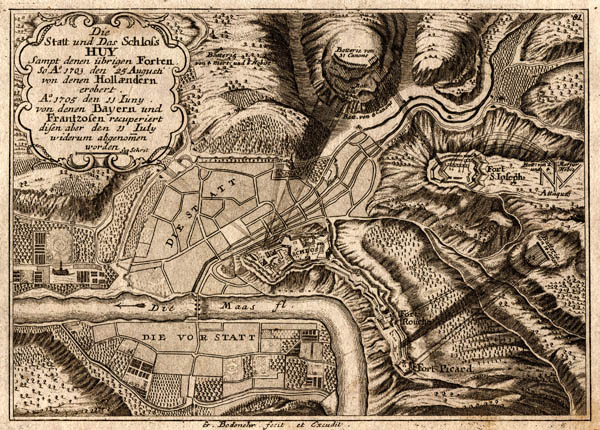 Plans de la ville de Huy - 1725 Bodenehr