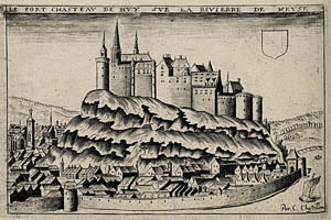 Vue de Huy - 1590 Claude Chastillon dans Topographie Française