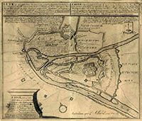 Plan de Liège 1729 Hollar publié par van der Aa