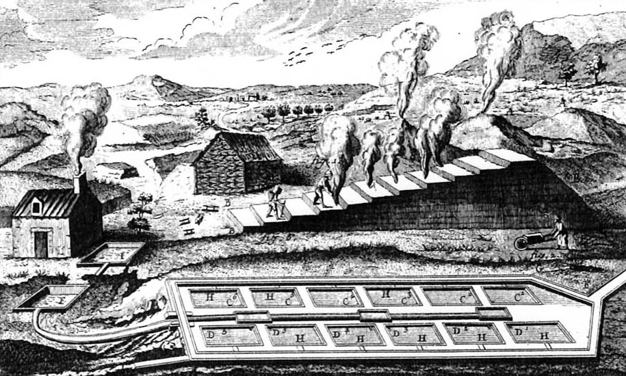Encyclopédie Diderot et d'Alembert - Exploitation du schiste alunifere a Engis